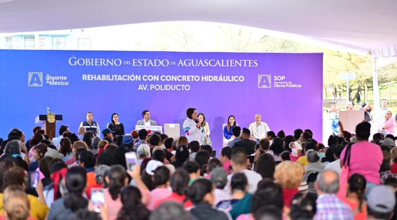 TERE JIMÉNEZ ENTREGA TRABAJOS DE REHABILITACIÓN CON CONCRETO HIDRÁULICO EN AVENIDA POLIDUCTO; LA OBRA BENEFICIARÁ A 200 MIL PERSONAS